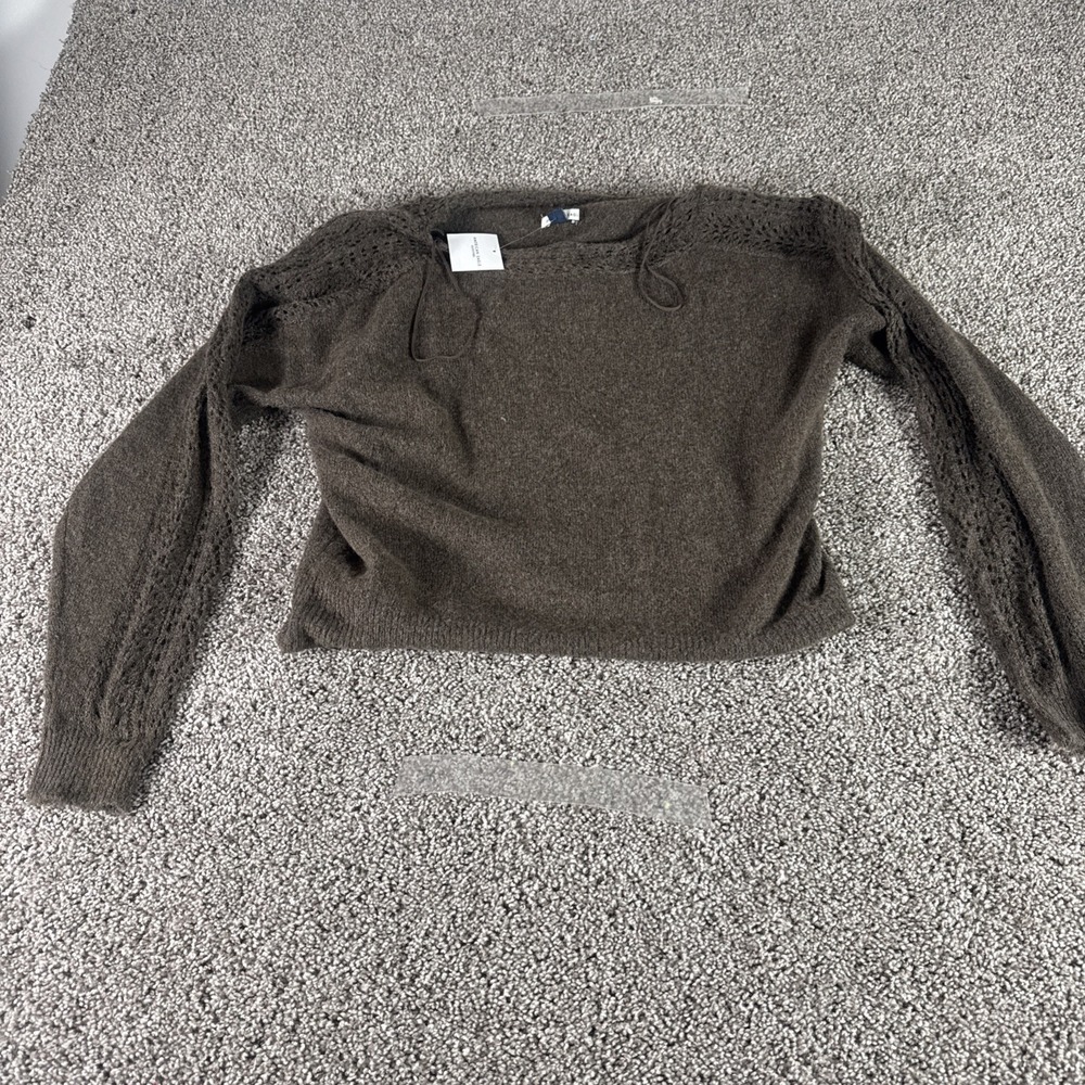 American Eagle Whoa So Soft Lace Sweater Womens XS